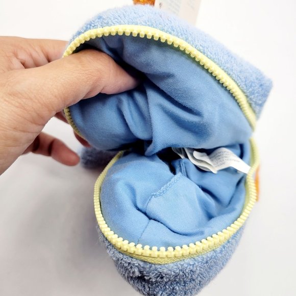 Pottery Barn Kids Blue Terrycloth Pocket Plush Fish Toiletry Bag Bath Toy Zipper - Picture 5 of 12